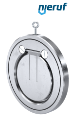 Zwischenflansch-Rückschlagklappe DN150 ZR02 Edelstahl 1.4408 NBR