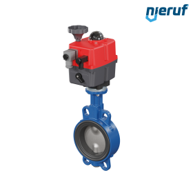 Absperrklappe DN 100 mit Zentrieraugen elektrischer Antrieb 24-240V FDA