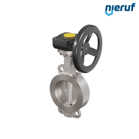 Edelstahl-Absperrklappe DN 125 PN16 AK08 metall Getriebe