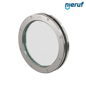Behälter-Schauglas DN200 - 8" Zoll BS04 Edelstahl 1.4571 Borosilikatglas 0,0 bar