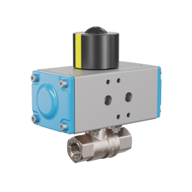 Automatik-Muffenkugelhahn DN8 - 1/4" Zoll pneumatischer Drehantrieb doppeltwirkend PK01 Automatik-Muffenkugelhahn DN8 - 1/4" Zoll pneumatischer Drehantrieb doppeltwirkend PK01