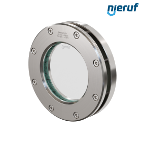 Behälter-Schauglas DN80 - 3" Zoll BS04 Edelstahl 1.4571 Borosilikatglas 0,0 bar