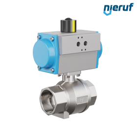 Pneumatischer-Kugelhahn DN50 - 2" Zoll Drehantrieb einfachwirkend PK02