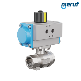 Pneumatischer-Kugelhahn DN25 - 1" Zoll Drehantrieb einfachwirkend PK02