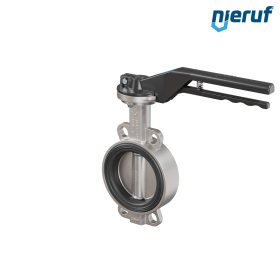 Edelstahl-Absperrklappe DN 125 PN16 AK08 EPDM Handhebel