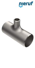 T-Stück (geschweißt) reduziert 88,9 x 2,6 auf 48,3 x 2,0 Edelstahl 1.4571