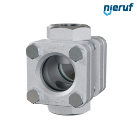 Schauglas G 1 1/2" Zoll Stahlguss Borosilikatglas