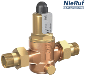 Durchgangs-Überströmventil 2" Zoll AG UV05 Rotguss/Messing 1,5 - 6,0 bar