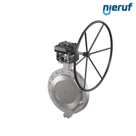 Dreifachexzentrische Absperrklappe Edelstahl AK14 DN 350 ANSI150 Getriebe Dreifachexzentrische Absperrklappe Edelstahl AK14 DN 350 ANSI150 Getriebe