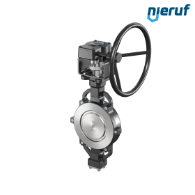Doppelexzentrische Absperrklappe AK11 DN 150 PN10-40 ANSI150-300 Getriebe