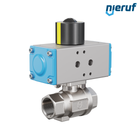 Pneumatischer-Kugelhahn DN20 - 3/4" Zoll Drehantrieb doppeltwirkend PK02