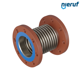 Axialkompensator DN100 Typ KP05 Festflansch und Edelstahl-Faltenbalg