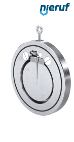 Zwischenflansch-Rückschlagklappe mit Feder DN125 ZR04 Edelstahl 1.4408 EPDM