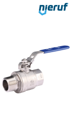 Edelstahl-Kugelhahn DN15 - 1/2" Zoll IGxAG GK19