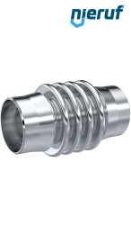 Axialkompensator DN50 - 60,3mm Typ KP05 Anschweißenden und Edelstahl-Faltenbalg Axialkompensator DN50 - 60,3mm Typ KP05 Anschweißenden und Edelstahl-Faltenbalg