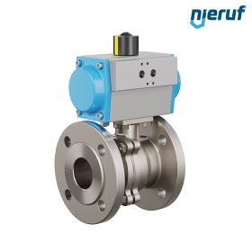 Flanschkugelhahn DN50 PK05 pneumatischer Drehantrieb doppeltwirkend