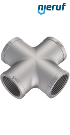 Kreuzstück 1" Zoll Edelstahl 316 90° Winkel IG