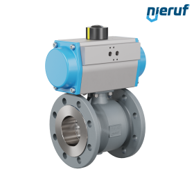 Automatik-Flanschkugelhahn DN80 - 3" Zoll PK04 pneumatischer Drehantrieb doppeltwirkend