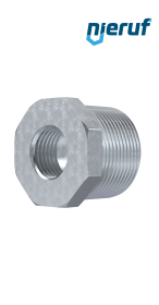 Tempergussfitting Reduzierstück Nr. 241, 2" x 1 1/4" Zoll verzinkt