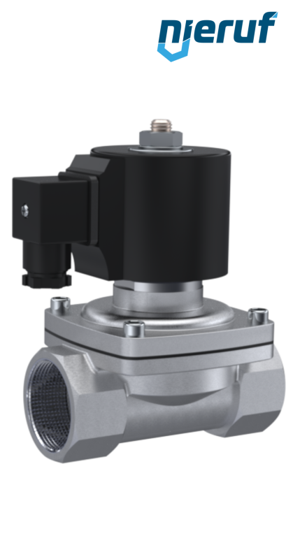 Magnetventil G 1 1/2" Zoll Edelstahl EV06 FKM 24V DC