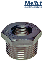 Reduzierstück 3/4" x 3/8" Zoll NPT AGxIG Edelstahl 316L