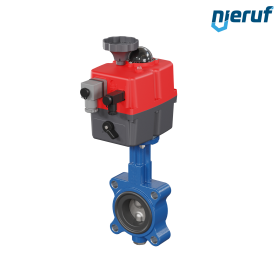 Absperrklappe DN 50 mit Gewindeaugen elektrischer Antrieb 24-240V DVGW Gas