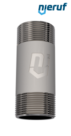 Rohrnippel 1/4" Zoll AG Edelstahl 1.4571 Länge von 80 mm