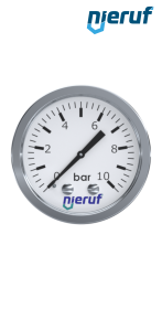 Manometer 0 - 10,0 bar G 1/4" axial 50 mm Edelstahl MM05 Manometer 0 - 10,0 bar G 1/4" axial 50 mm Edelstahl MM05