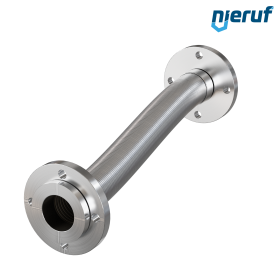 Edelstahlwellschlauch ES01 DN65 - 2 1/2" Zoll mit Zweifachumflechtung und Losflansch Länge 500 mm