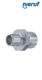 Tempergussfitting Doppelnippel reduziert Nr. 245, 1 1/2" x 1" Zoll verzinkt Tempergussfitting Doppelnippel reduziert Nr. 245, 1 1/2" x 1" Zoll verzinkt