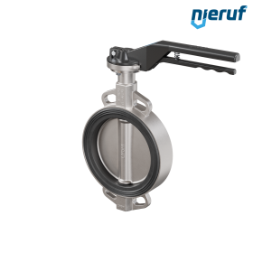 Edelstahl-Absperrklappe DN 200 PN16 AK08 EPDM Handhebel