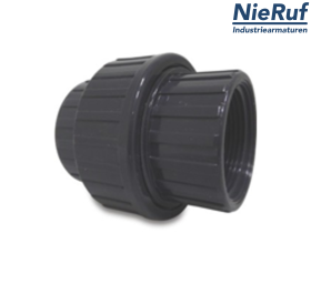 3/3 Verschraubung d 40 Klebemuffe PVC-U 3/3 Verschraubung d 40 Klebemuffe PVC-U