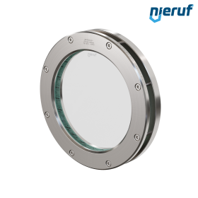 Behälter-Schauglas DN150 - 6" Zoll BS04 Edelstahl 1.4571 Borosilikatglas 0,0 bar