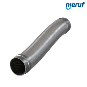 Edelstahlwellschlauch ES01 DN100 - 114.3 mm mit Zweifachumflechtung und Anschweißenden Länge 500 mm