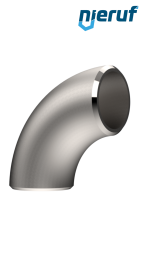 Rohrbogen (geschweißt) 90° 48,3 x 2,0 Edelstahl 1.4571