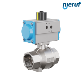 valvola a sfera pneumatica DN50 - 2" pollici azionamento rotativo a doppio effetto PK02