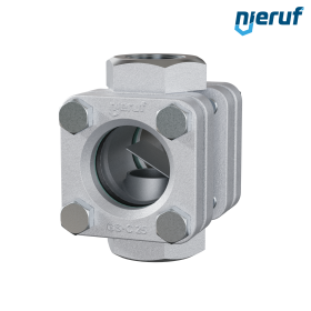 oblò di osservazione / specola visiva G 1 1/2" pollici acciaio fuso vetro borosilicato versione con disco