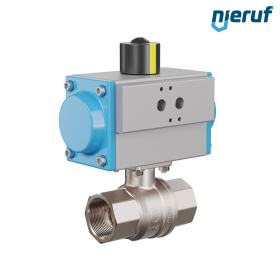 valvola a sfera automatica con manicotto DN32 - 1 1/4" pollici azionamento rotativo pneumatico a effetto semplice PK01