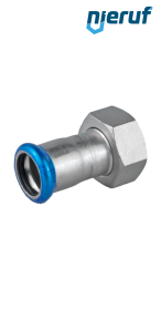 Anschlussverschraubung I Pressfitting DN12 - 15,0 mm Innengewinde 1/2" Zoll Edelstahl Anschlussverschraubung I Pressfitting DN12 - 15,0 mm Innengewinde 1/2" Zoll Edelstahl