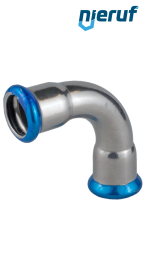 Bogen Pressfitting 90° I x I DN40 - 42,0 mm Edelstahl