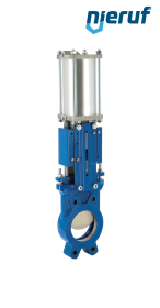 Stoffschieber DN 150 SR02 EPDM pneumatischer Antrieb doppeltwirkend