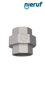 3/3 Verschraubung 1/4" Zoll IG Edelstahl 316 flach-dichtend 3/3 Verschraubung 1/4" Zoll IG Edelstahl 316 flach-dichtend