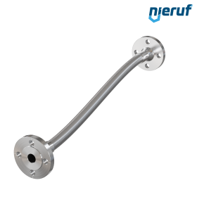 Edelstahlwellschlauch ES01 DN20 - 3/4" Zoll mit Zweifachumflechtung und Festflansch Länge 500 mm Edelstahlwellschlauch ES01 DN20 - 3/4" Zoll mit Zweifachumflechtung und Festflansch Länge 500 mm