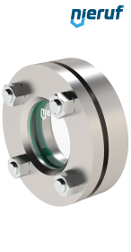 Behälter-Schauglas DN50 - 2" Zoll  BS02 Edelstahl 1.4571 Borosilikatglas 16bar