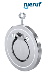 Zwischenflansch-Rückschlagklappe DN65 ZR02 Edelstahl 1.4408 PTFE