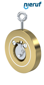Zwischenflansch-Rückschlagklappe mit Feder DN40 ZR10 Alubronze 2.0975 PTFE
