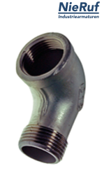 Winkel 1" Zoll NPT Edelstahl 316 90° Winkel IGxAG