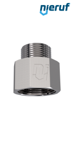 Muffennippel 1/2" x 1/2" Zoll Innengewinde x Aussengewinde Edelstahl 316 Muffennippel 1/2" x 1/2" Zoll Innengewinde x Aussengewinde Edelstahl 316